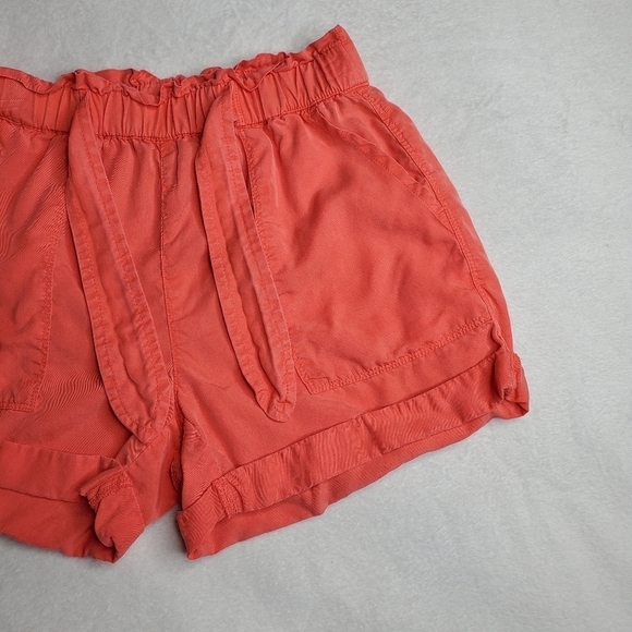 Aerie Coral Pink Paperbag Tie Waist Utility Camp Shorts - Picture 4 of 10
